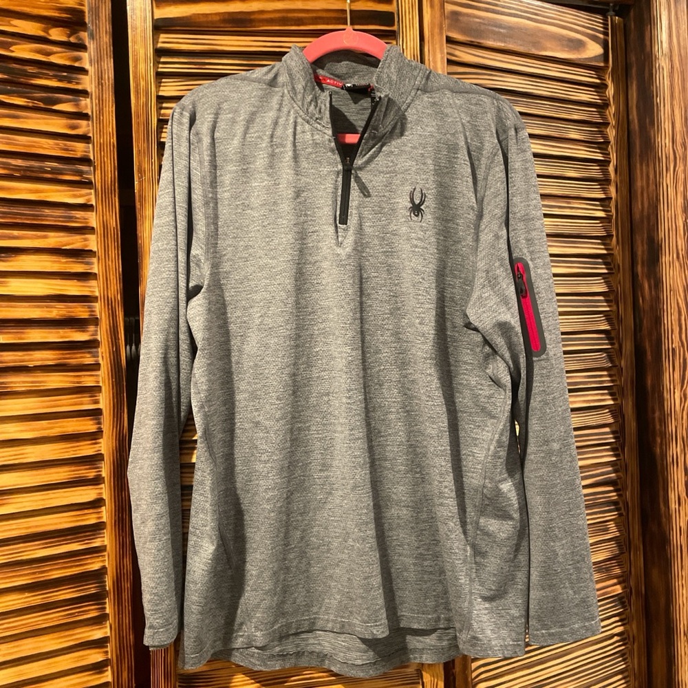 Spyder Men's Charcoal Long Sleeve Tee
